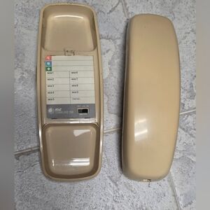 Vintage AT&T Trimline Beige Wall Phone Push Button Retro Landline